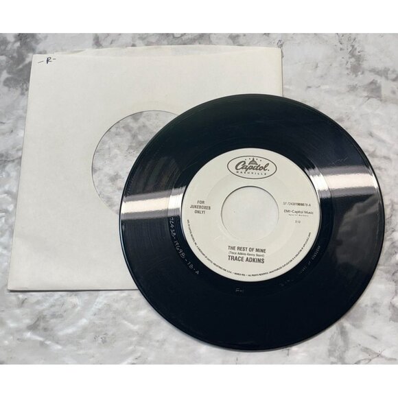 Trace Adkins The Rest of Mine / Wayfaring Stranger 45 Vinyl 90s Country Capitol - Picture 3 of 6